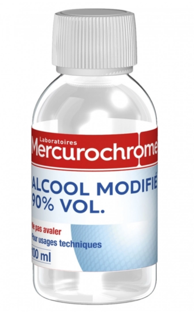 Gel desinfectante: alcohol 90% vol. Mercurochrome